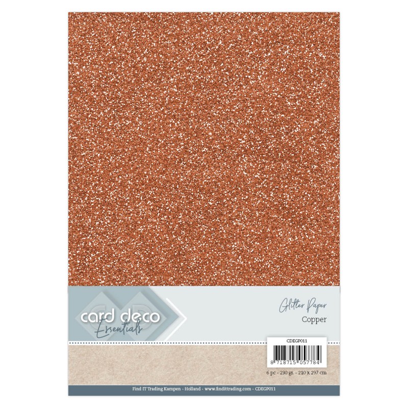 A4 Koper Glitterpapier