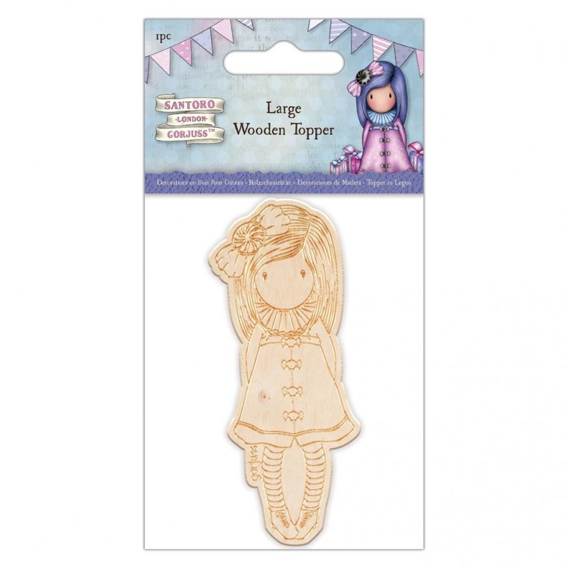 Large Wooden Topper (1pc) - Santoro - Birthday