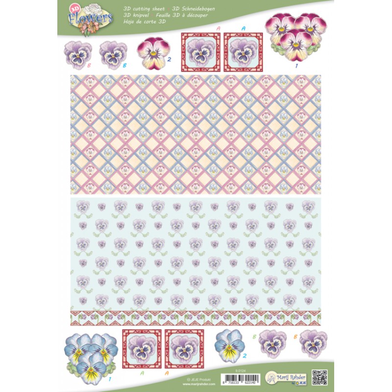 MRJ 10 A4 3D Flowers Cutting sheets