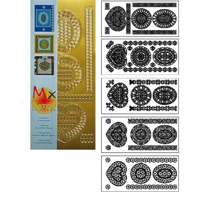 Kader stickers pakket Mix and Match goud en zilver J