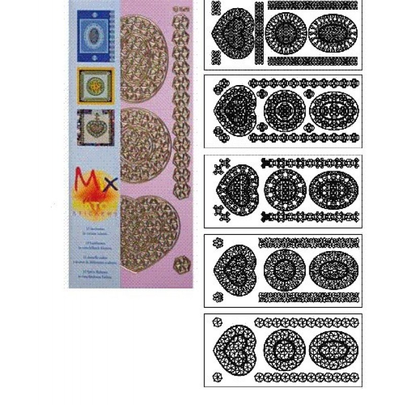 Kaderstickers pakketje Mix and Match donker en pastel J