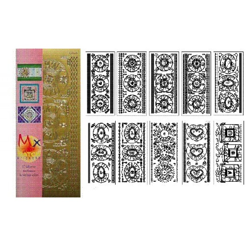 Kaderstickers pakketje Mix and Match- goud en zilver J