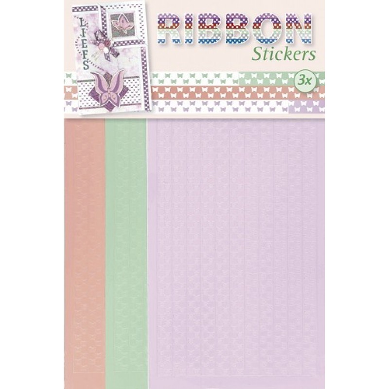 Ribbon Stickers Butterflies
