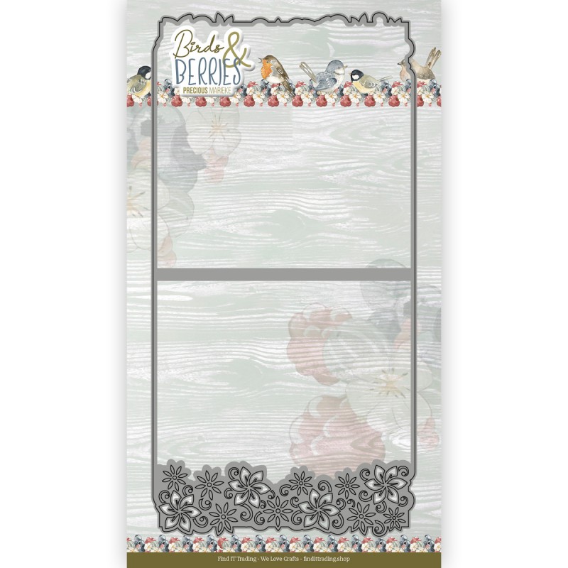 Dies - Precious Marieke - Birds and Berries - Frame Card Flower Border 4K