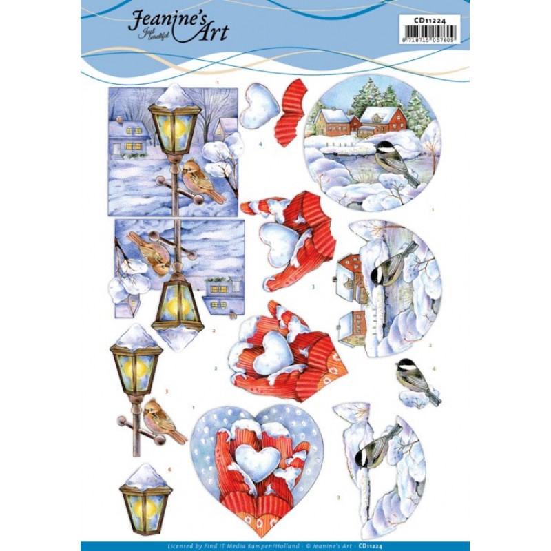 Winter Scenes 3D Cutting Sheet by Jeanine's Art
