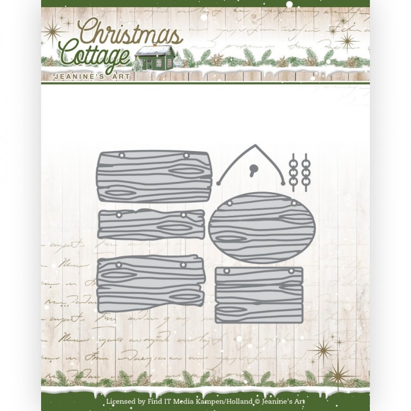 Dies - Jeanine's Art - Christmas Cottage - Wooden Sign Boards