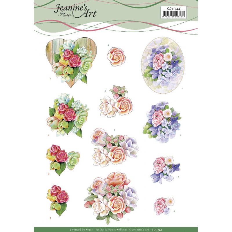 3D Cutting Sheet - Jeanine's Art - Roses