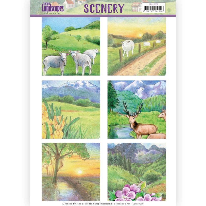 Topper Spring Landscapes 2 - Scenery Push Out Jeanine’s Art