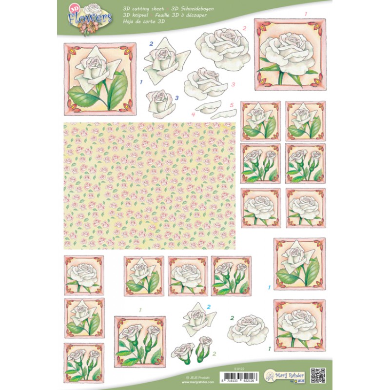 MRJ 10 A4 3D Flowers Cutting sheets