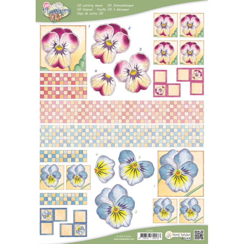 MRJ 10 A4 3D Flowers Cutting sheets