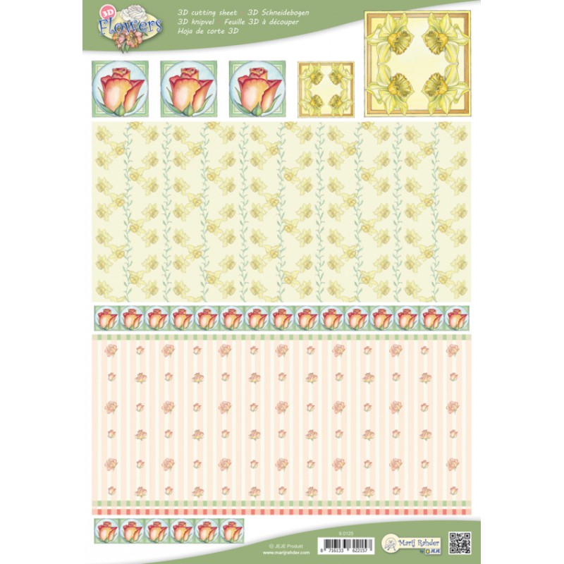 MRJ 10 A4 3D Flowers Cutting sheets