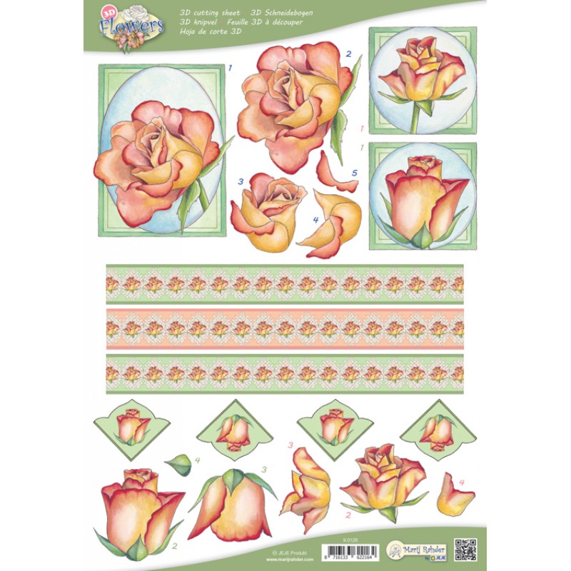 MRJ 10 A4 3D Flowers Cutting sheets