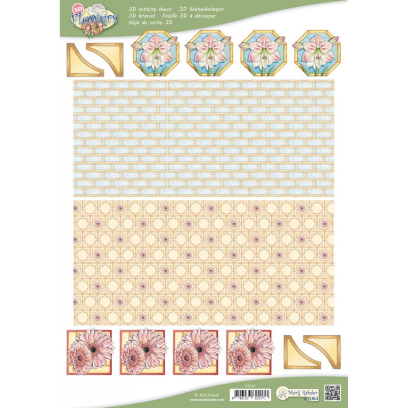 MRJ 10 A4 3D Flowers Cutting sheets