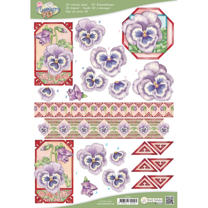 MRJ 10 A4 3D Flowers Cutting sheets