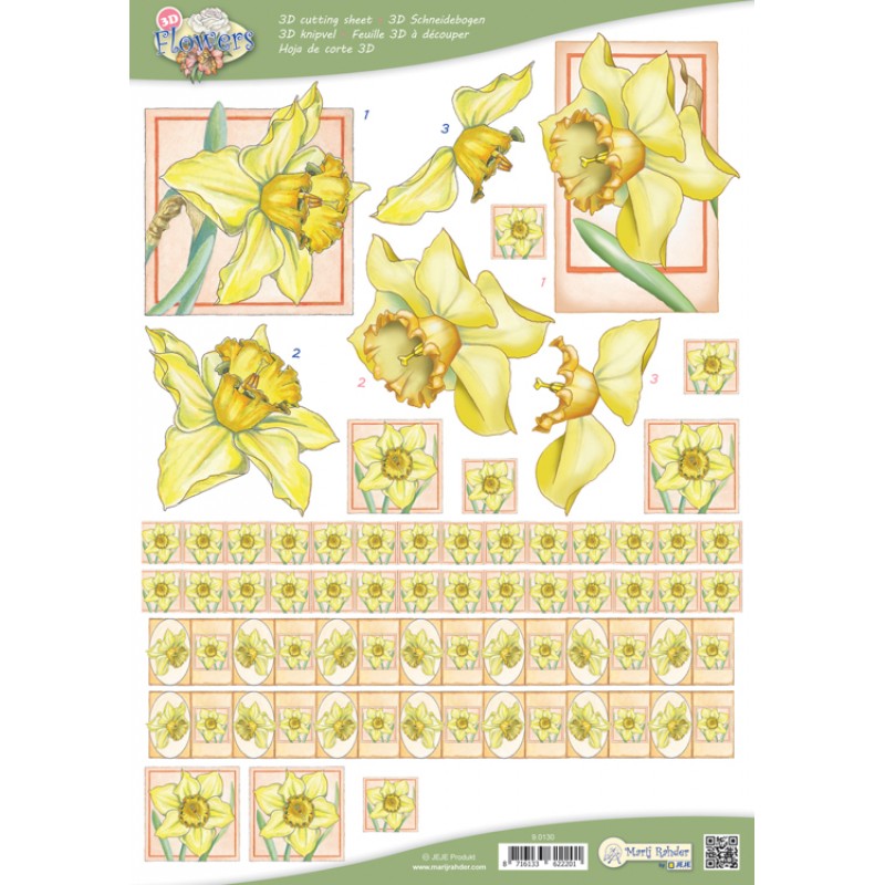 MRJ 10 A4 3D Flowers Cutting sheets