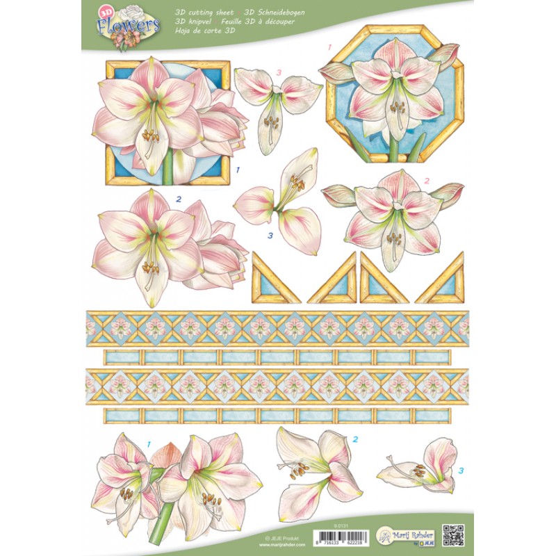 MRJ 10 A4 3D Flowers Cutting sheets