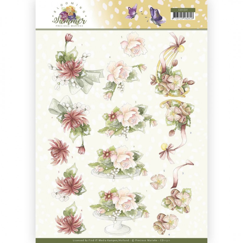 Sweet Summer Flowers - Blooming Summer 3D-Knipvel Precious Marieke