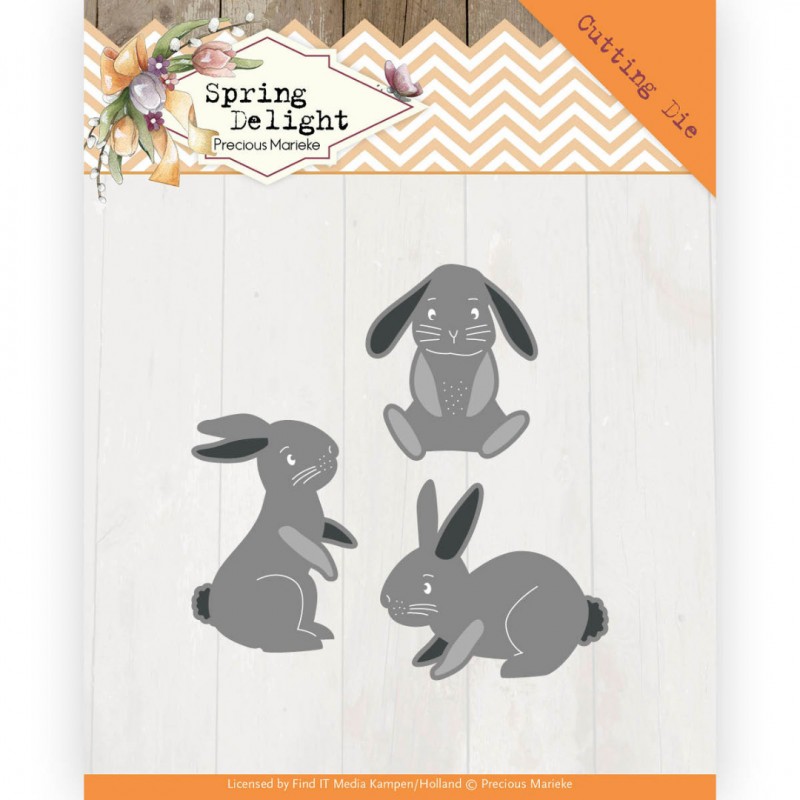 Spring Bunnies Spring Delight Cutting Die by Precious Marieke