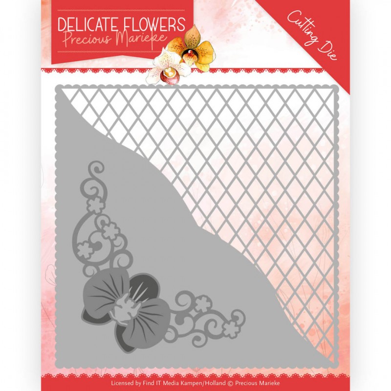 Delicate Square Delicate Flowers Cutting Die by Precious Marieke