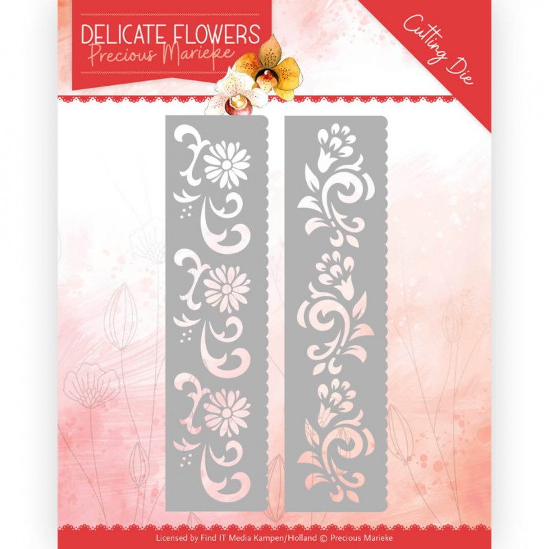 Delicate Flower Border Delicate Flowers Cutting Die by Precious Marieke