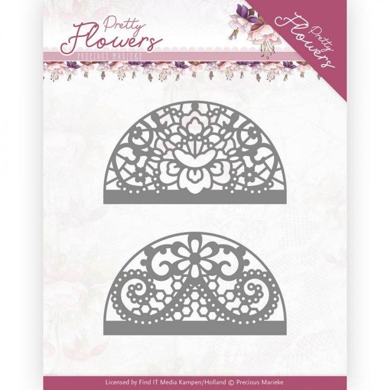 Lace Circle Pretty Flowers Cutting Die by Precious Marieke