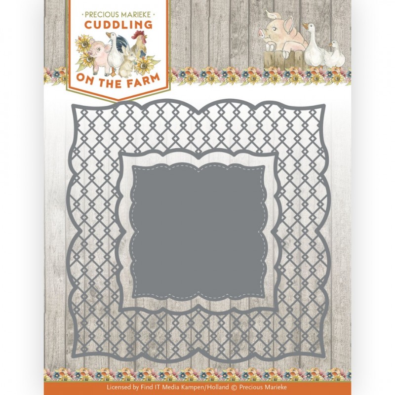 Dies - Precious Marieke - Cuddling on the Farm - Chicken Wire Frame