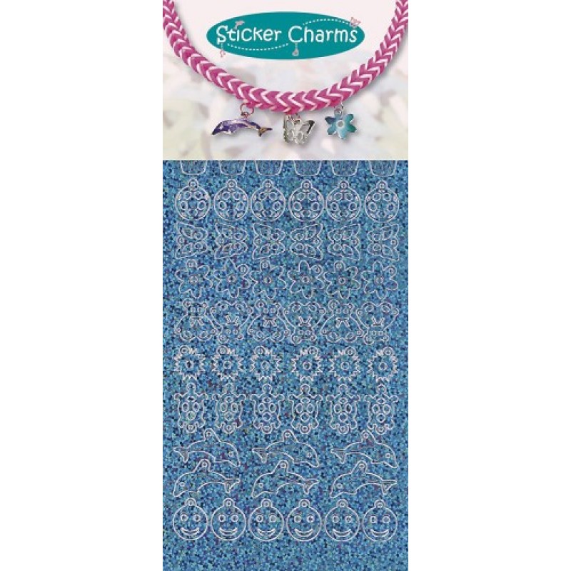 Sticker Charms smile Diamond Turquoise