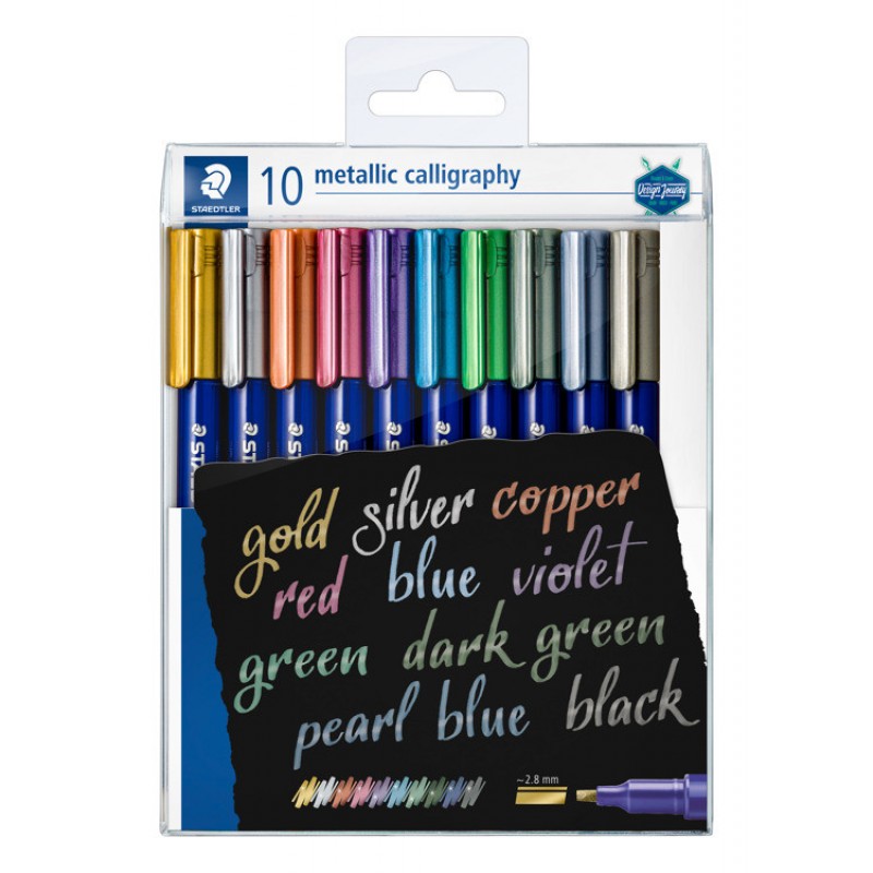 10 pc Set Metallic Calligraphy Pen