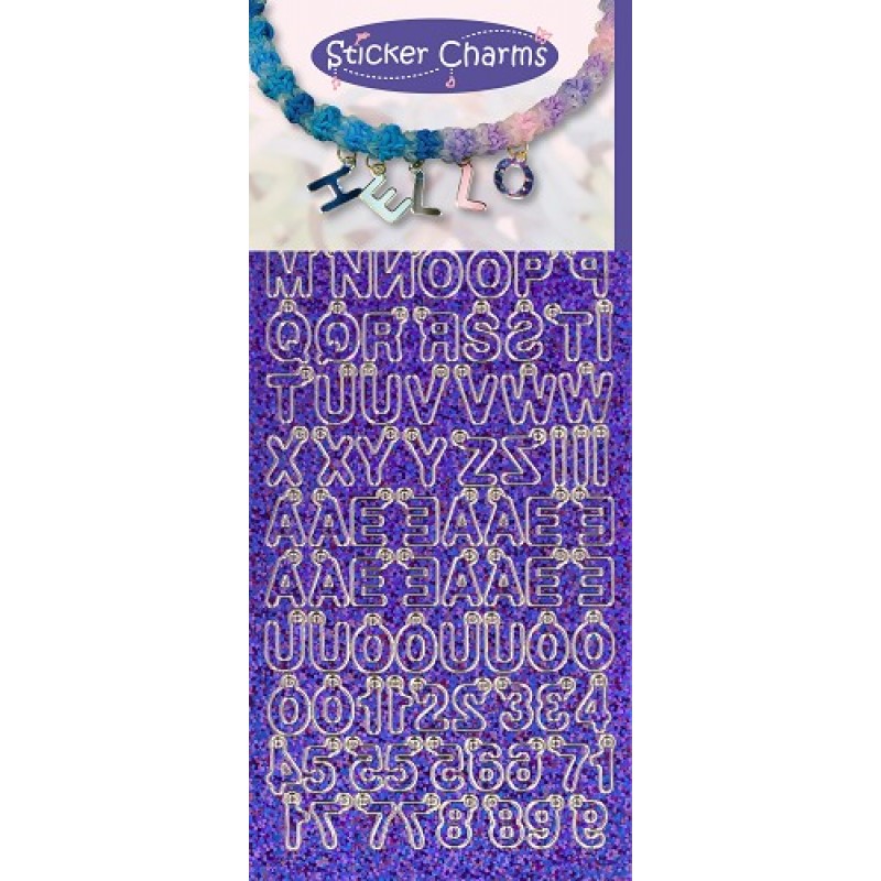 Sticker Charms ABC D.Purple