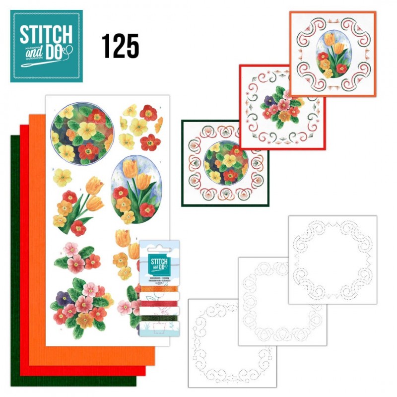 Nr. 125 Lentebloemen Stitch and Do 