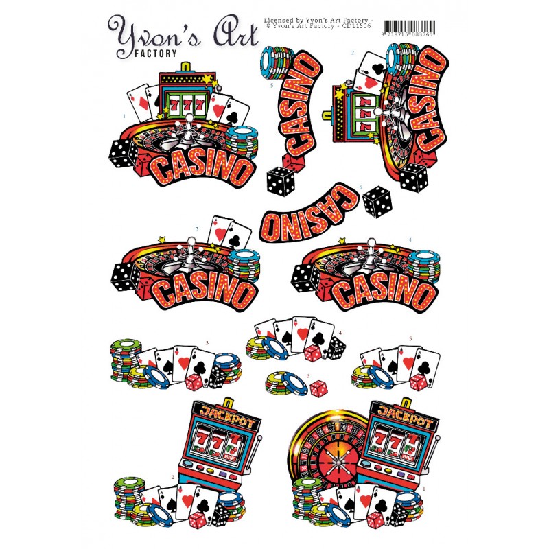 Casino 3D Cutting Sheet by Yvon's Art