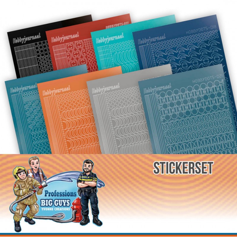 Creative Hobbydots Stickerset 14 - Yvonne Creations - Big Guys Professions