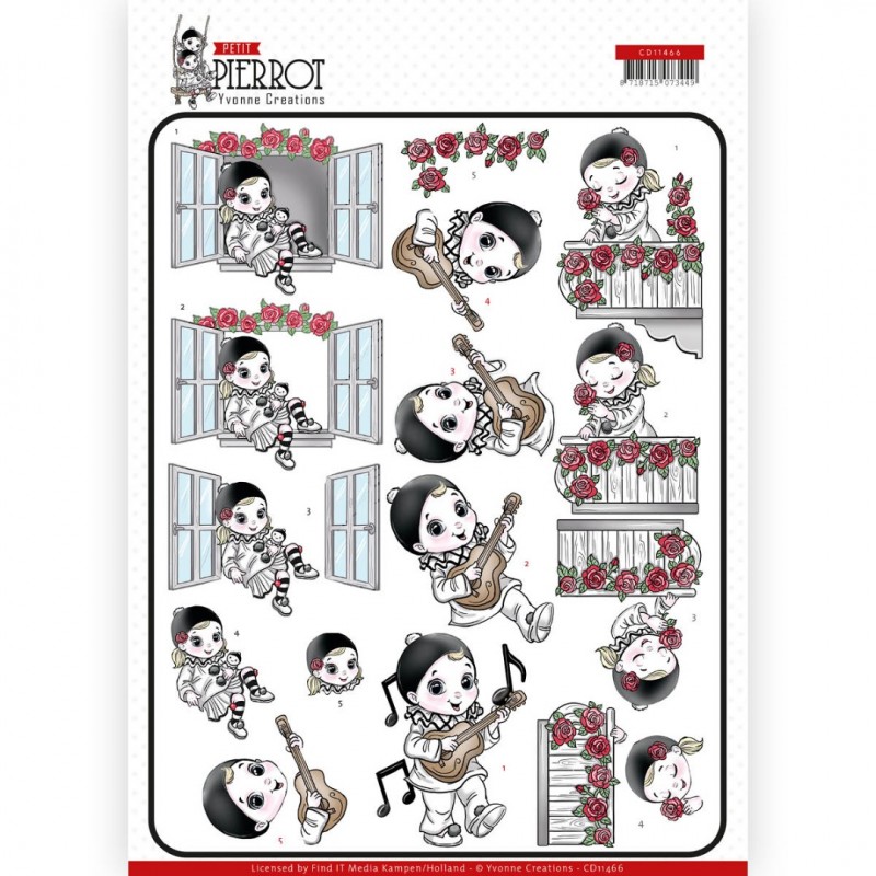 Serenade Petit Pierrot 3D Cutting Sheet by Yvonne Creations