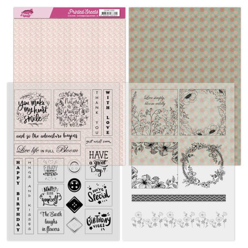 Mica Sheets - Floral Pink van Card Deco Color 