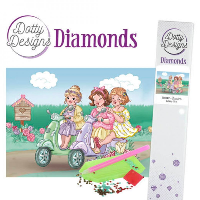 Scooter Bubbly Girls van Yvonne Creations voor Dotty Designs Diamonds