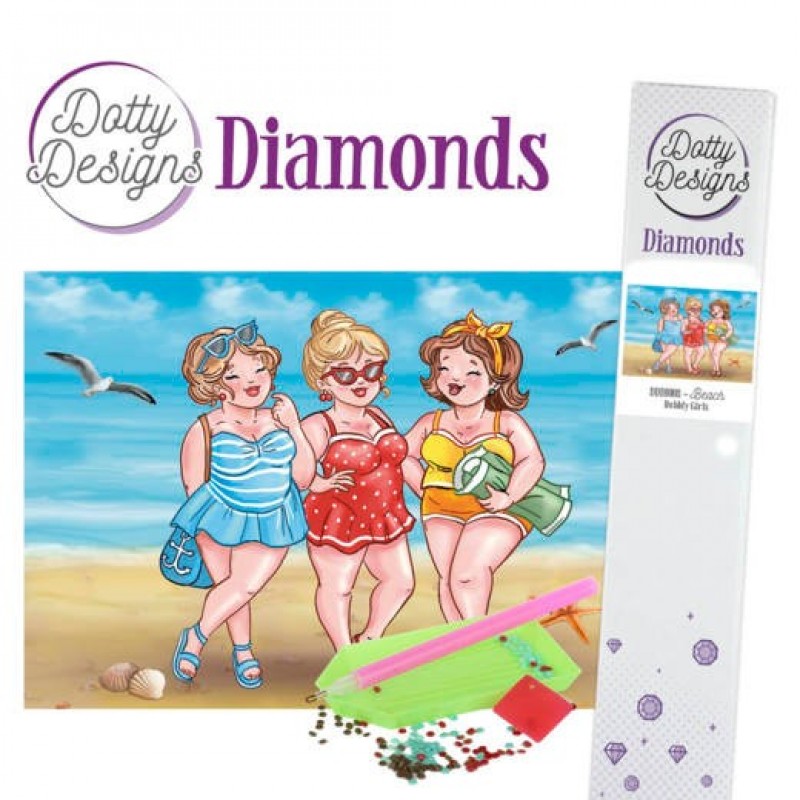 Beach Bubbly Girls by Yvonne Creations for Dotty Designs Diamonds