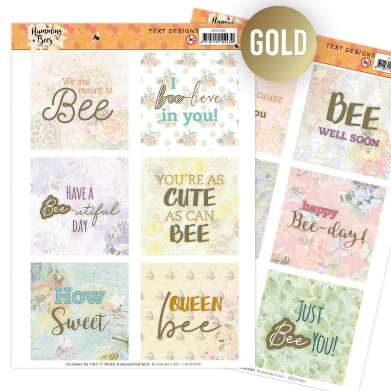 Text Designs -Jeanine's Art - Humming Bees (EN)