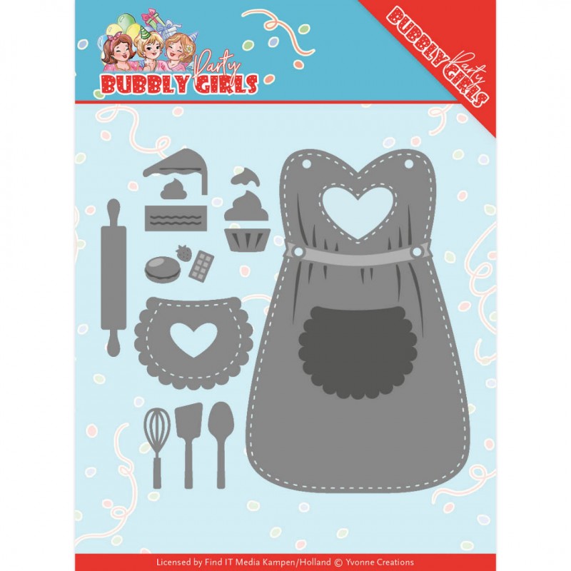 Apron Bubbly Girls Party Cutting Die by Yvonne Creations