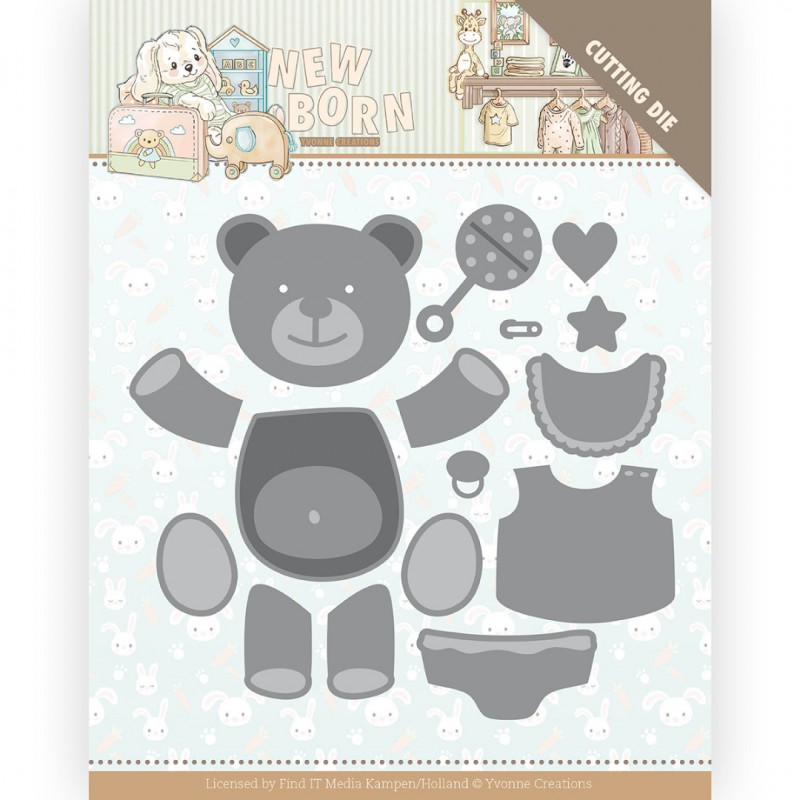 Build Up Bear - Newborn Cutting Dies by Yvonne Creations