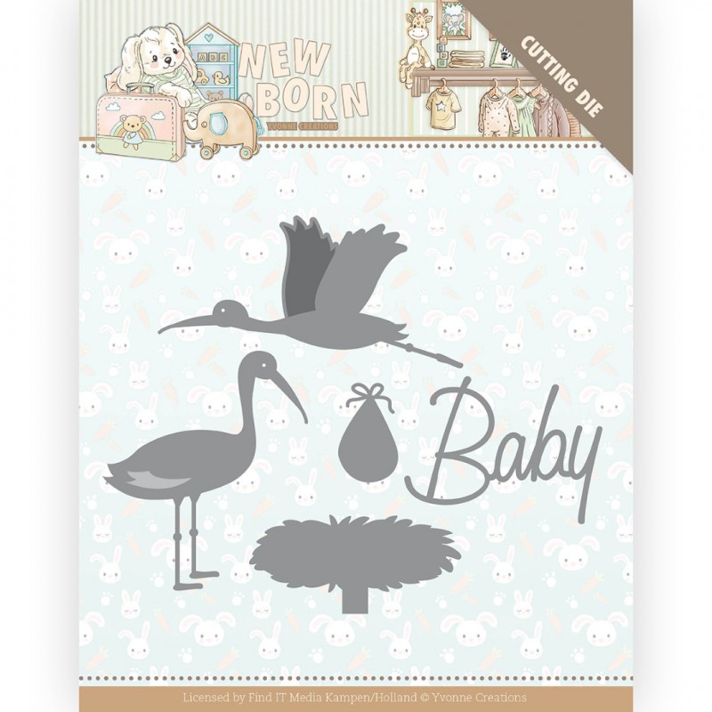 Stork - Newborn Cutting Dies by Yvonne Creations