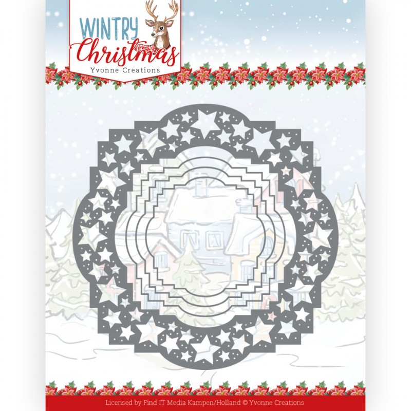 Dies - Yvonne Creations - Wintry Christmas - Stars Frame