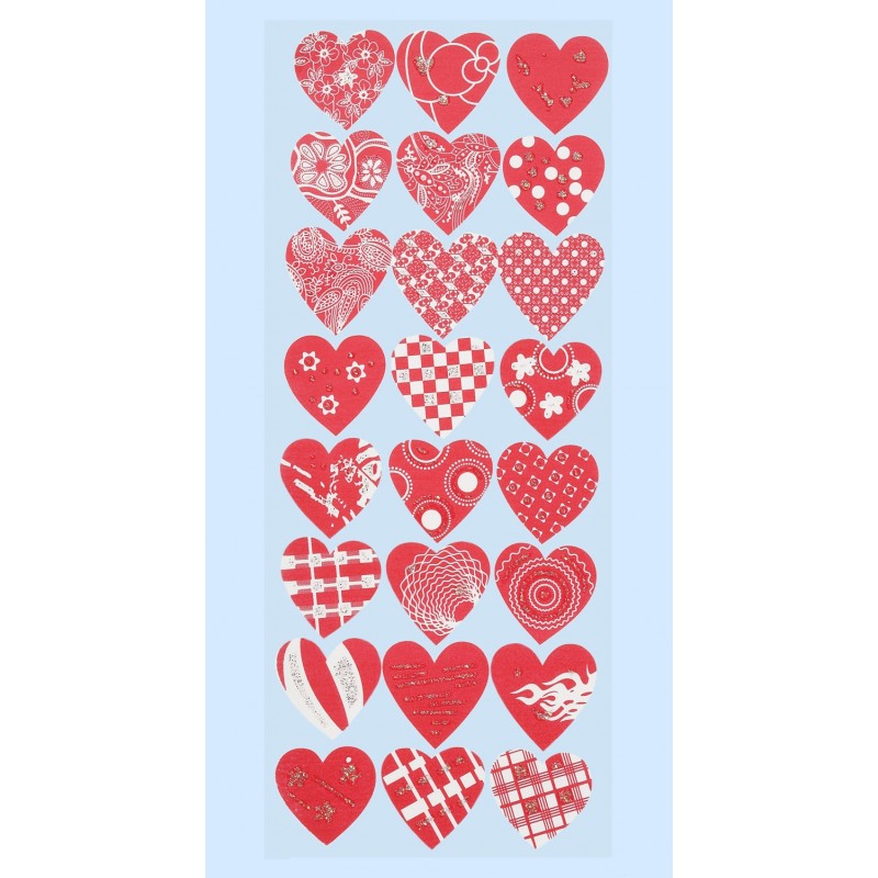 SOFTY-Stickers Design-Harten II, rood