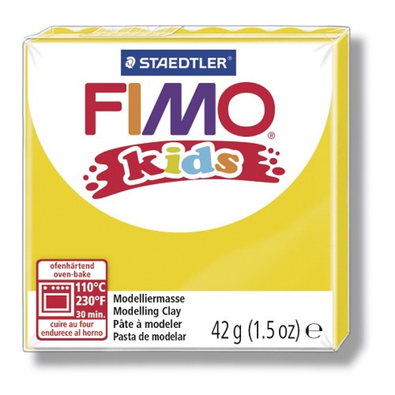 Fimo kids boetseerklei 42 g geel