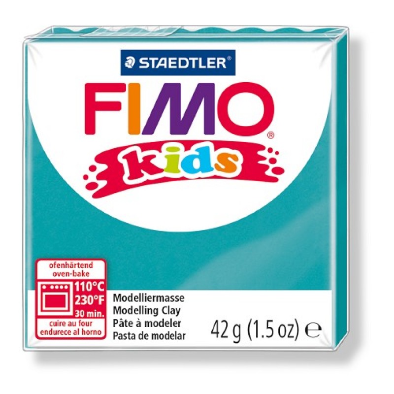 Fimo kids boetseerklei 42 g turkoois