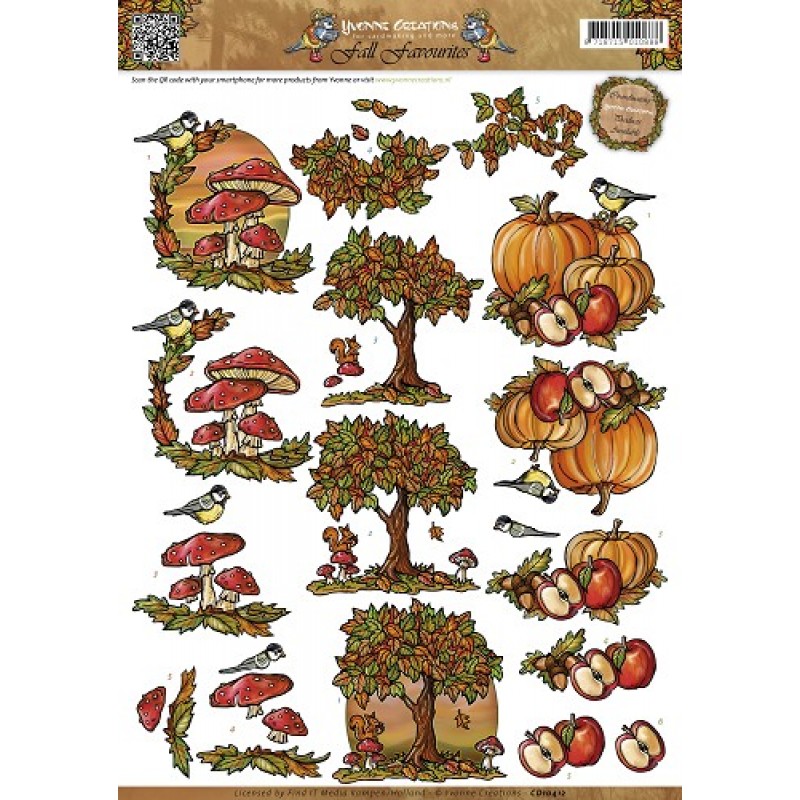 Autumn Scenes - Fall Favourites 3D-Knipvel Yvonne Creations