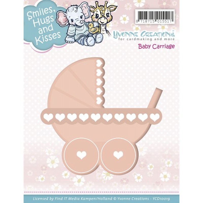 Die - Yvonne Creations - Smiles, Hugs and Kisses - Baby Carriage