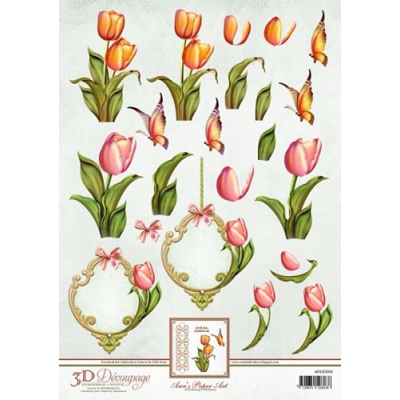 Tulips 3D Cutting Sheet by Ann's Paper Art