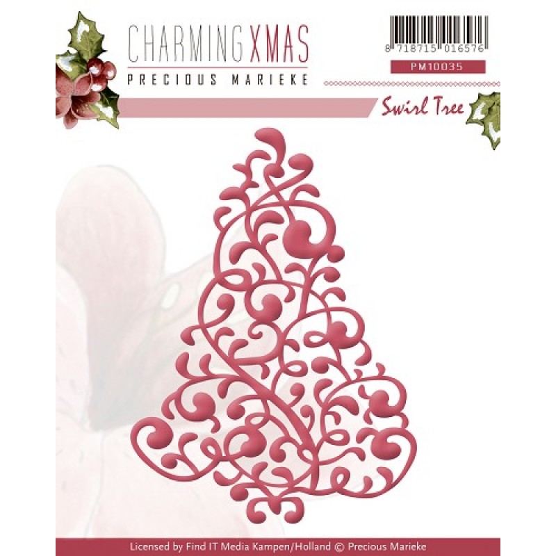 Die - Precious Marieke - Charming Xmas - Swirl Tree