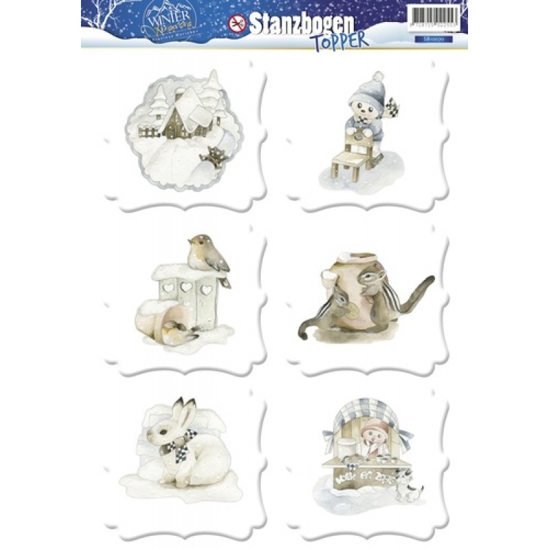 Nr. 5 Topper Winter Wonderland 3D-Uitdrukvel Push-Out Precious Marieke