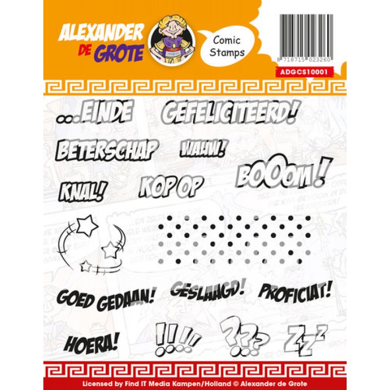 Comic Cards - Alexander de Grote - Clear Stamp